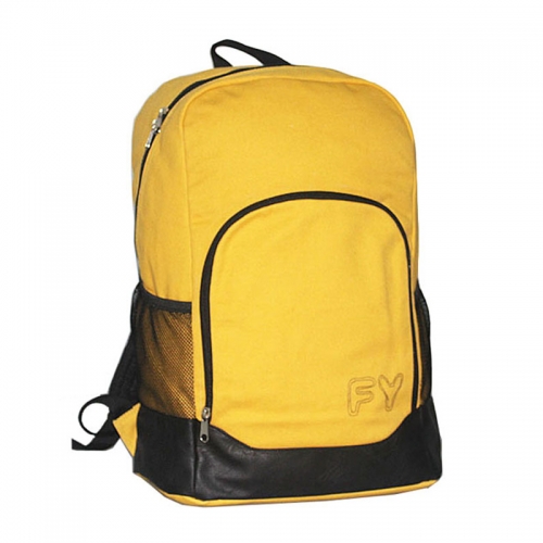  FY-BACKPACK--0082  Yellow canvas backpack