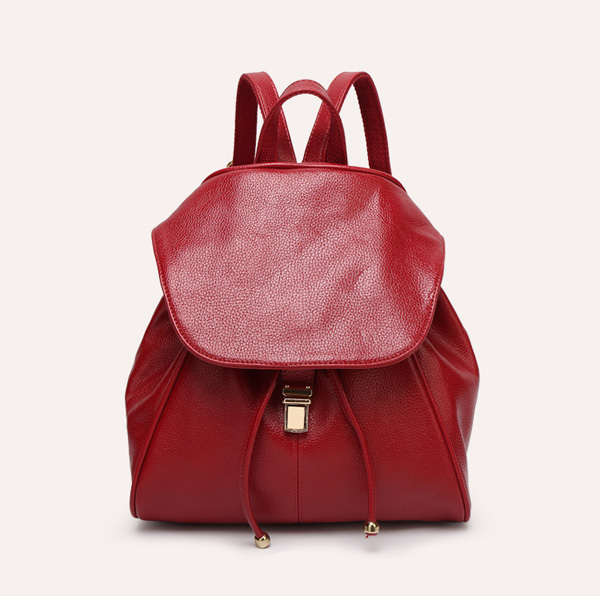 Leather small backpacks for women